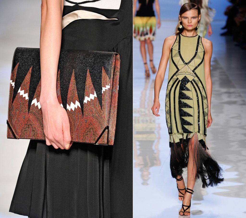 Hoa văn tribal tam giác trên các thiết kế của Etro mùa Xuân Hè 2012. 20140306_Tribal-Etro-SS-2012