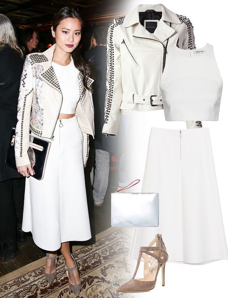 Jamie-Chung-White-Midi-Skirt-Crop-Top-Outfit