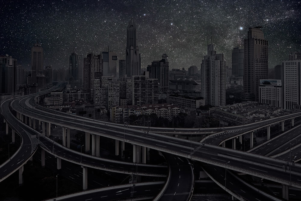 Đường cao tốc bao quanh Thượng Hải 20141123_Thierry-cohen-darkened-cities-SHANGHAI-ECHANGEUR2