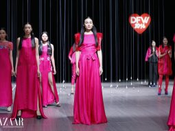 NTK Hà Linh Thư nhuộm hồng Vietnam Designer Fashion Week đêm đầu tiên