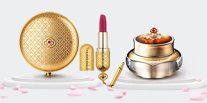 Các sản phẩm của The History of Whoo tách biệt với thiết kế sang trọng và vương giả đúng như