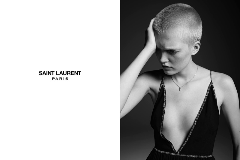 Ruth Bell khi được chọn làm gương mặt đại diện cho một chiến dịch của Saint Laurent