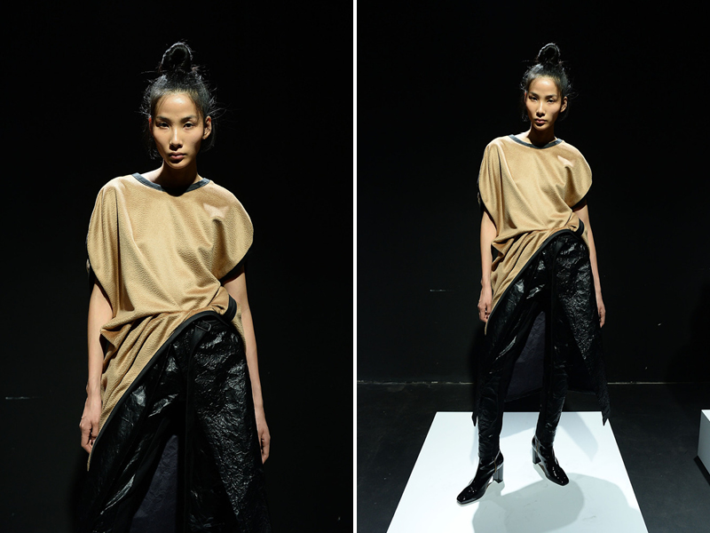 Hoàng Thuỳ trong show diễn Sid Neigum tại tuần lễ thời trang London 2016