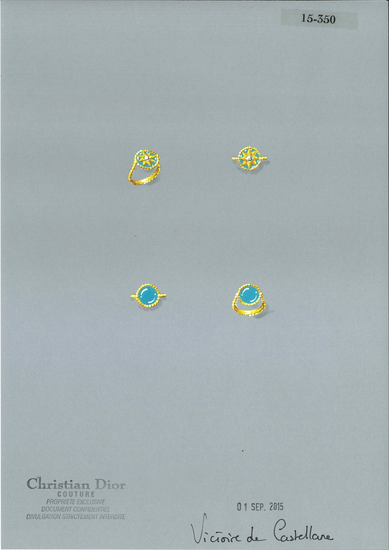 15-350 Bague RDV turquoise sur OJ
