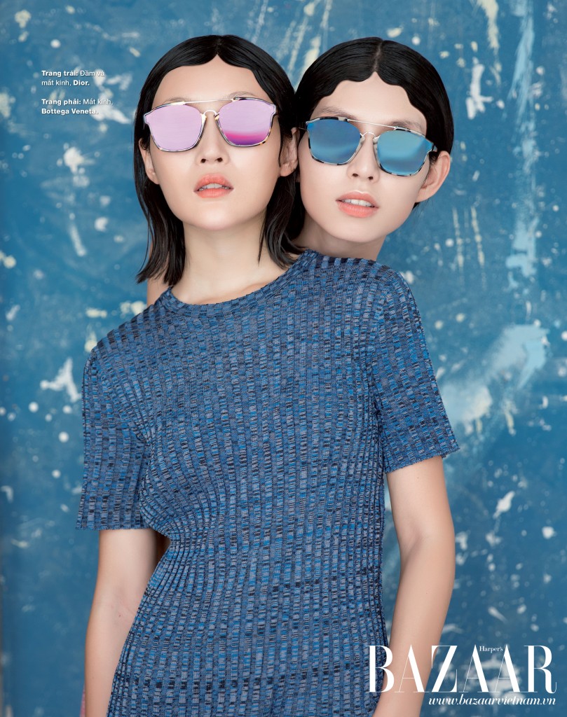 Đầm và mắt kính Dior