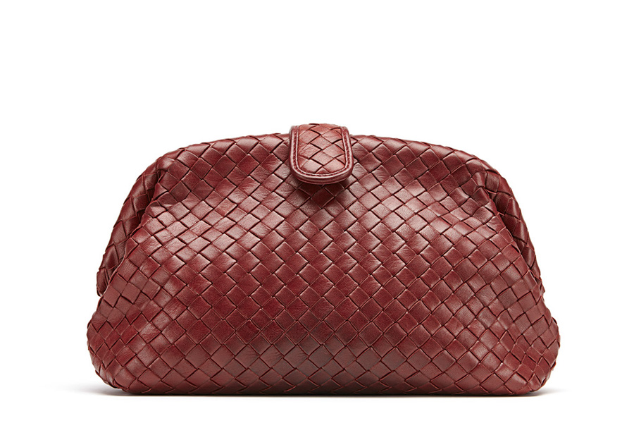BOTTEGA VENETA THE LAUREN 1980 IN INTRECCIATO NAPPA GIGOLO RED