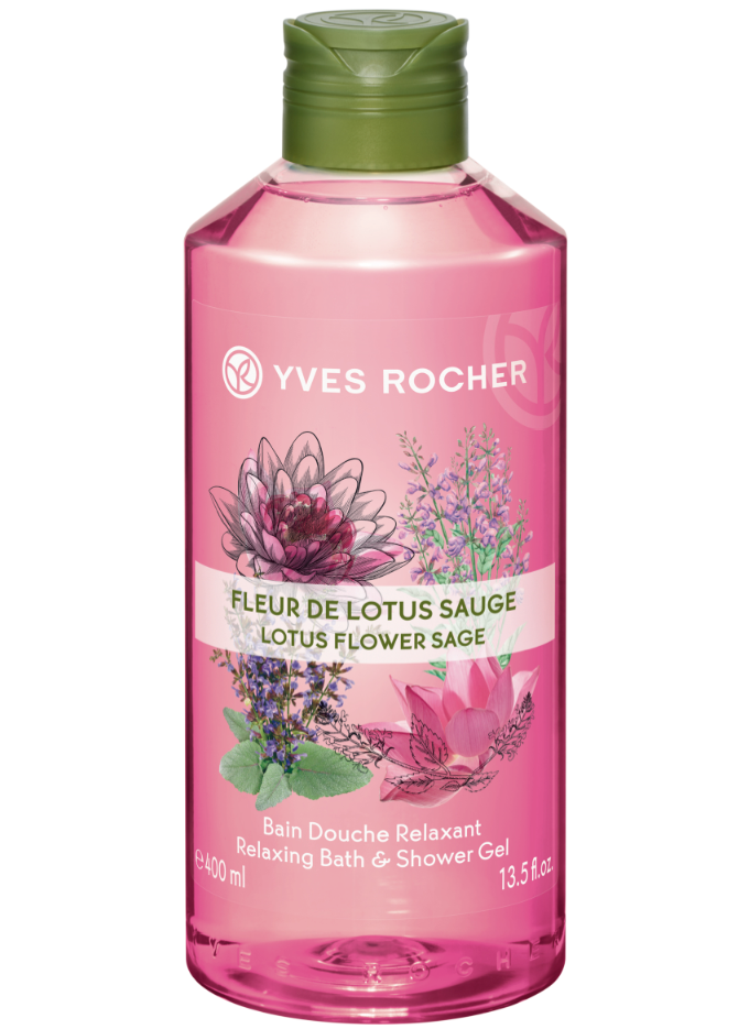 Sữa tắm Fleur de Lotus Sauge của Yves Rocher với sự kết hợp giữa hoa sen và tinh dầu lá xô thơm bi-quyet-duong-am-hinh-2
