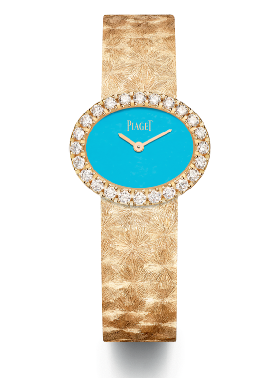 Đồng hồ Piaget Extremely Lady với dây đeo vàng hồng và mặt màu ngọc lam nổi bật dong-ho-piaget-extremely-lady-05