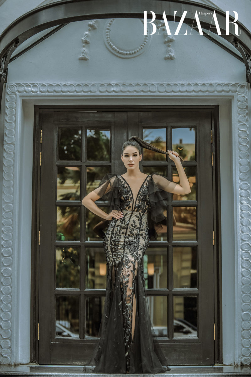Hoa hậu toàn cầu 2017 Barbara Vitorelli trong BST của NTK Tuyết Lê hoa hậu toàn cầu-01