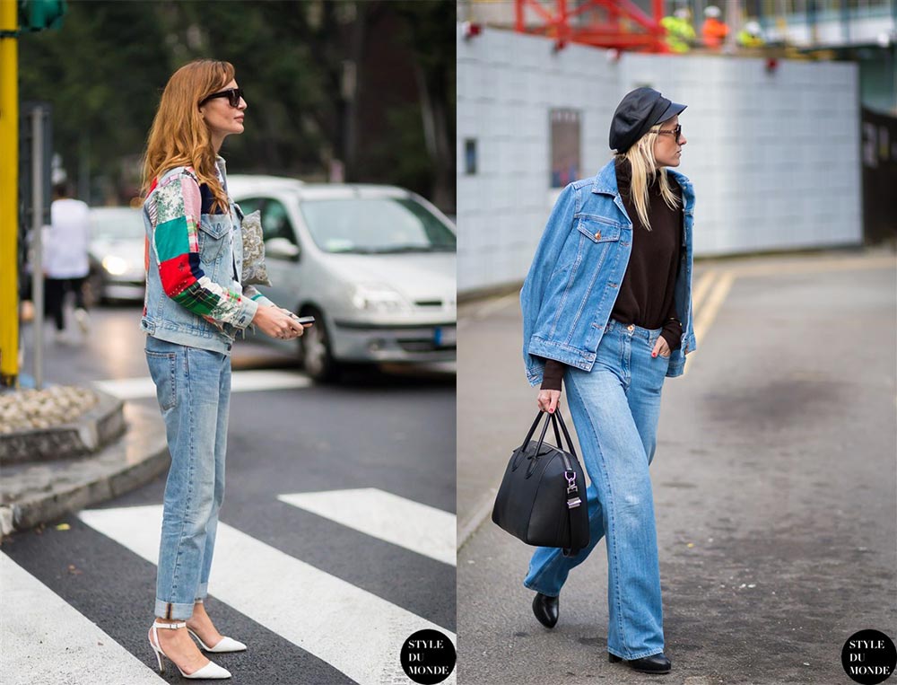 Denim có nhiều tông xanh, giúp bạn tạo sự tương phản trong trang phục.