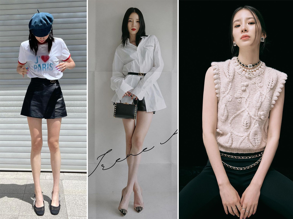 Các cách phối đồ trắng đen của Irene Kim