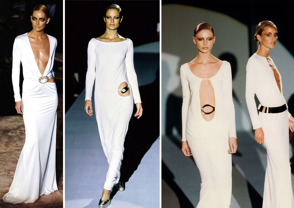Những chiếc váy trắng cut out táo bạo Tom Ford thiết kế cho BST Gucci Thu Đông 2016