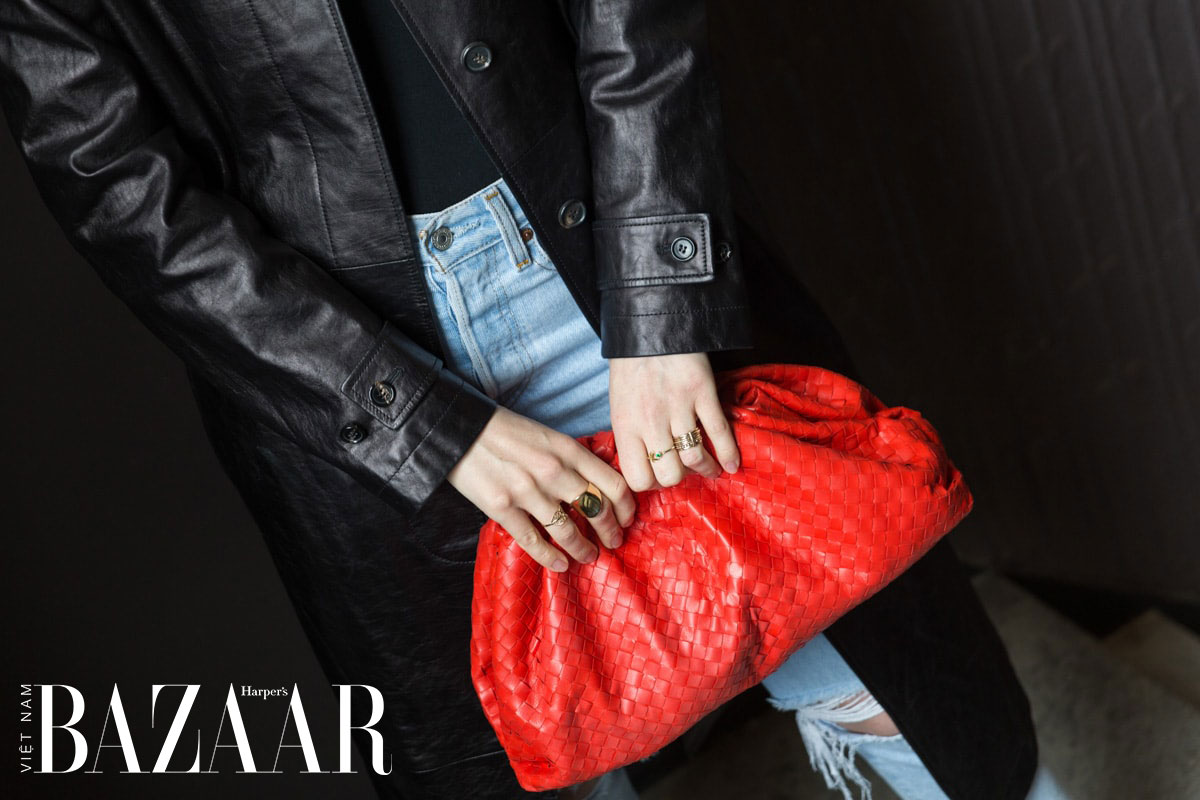 Túi Bottega Veneta có kiểu đan da thuộc Intrecciato