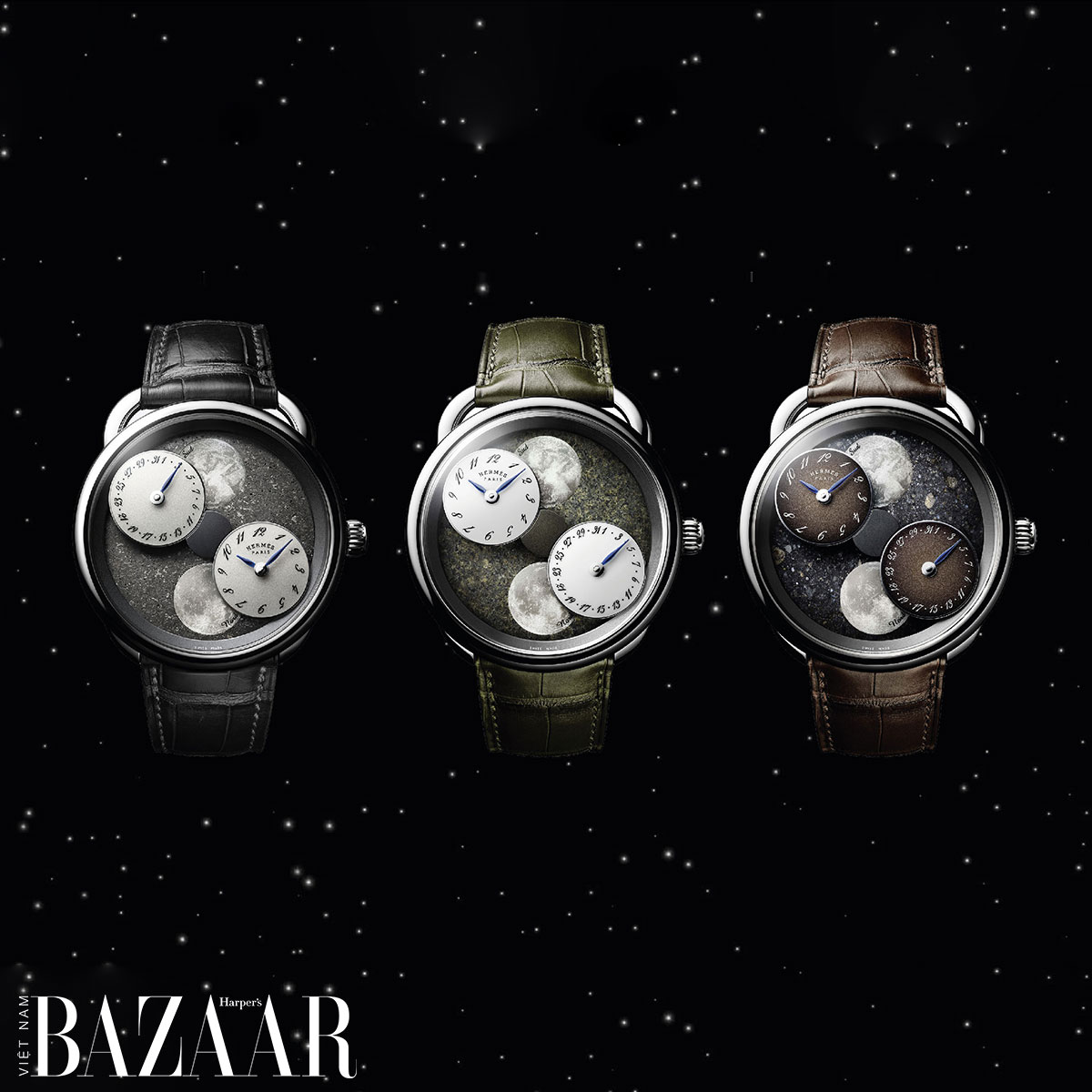 Đồng hồ mặt thiên thạch Hermès