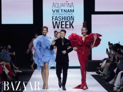 Hoàng Minh Hà biến Võ Hoàng Yến thành đóa hồng trên sàn diễn AVIFW 2020