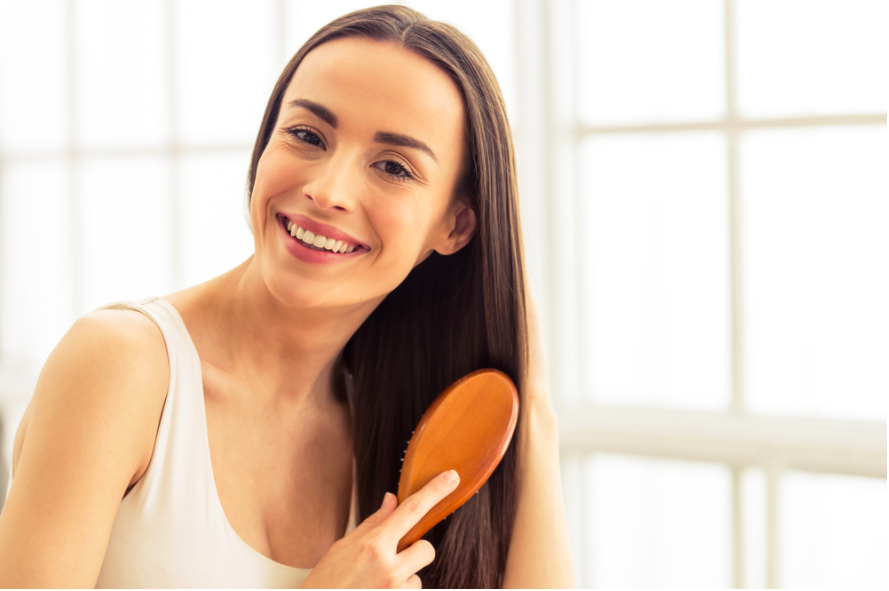 Chải tóc ướt liên tục cho đến khi khô