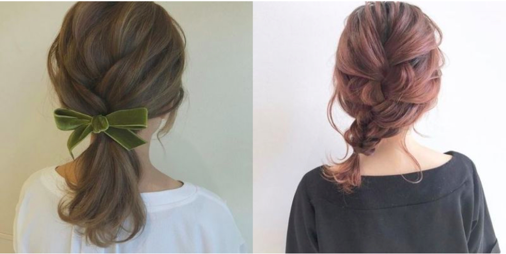 dùng ruy băng tạo điểm nhấn cho tóc