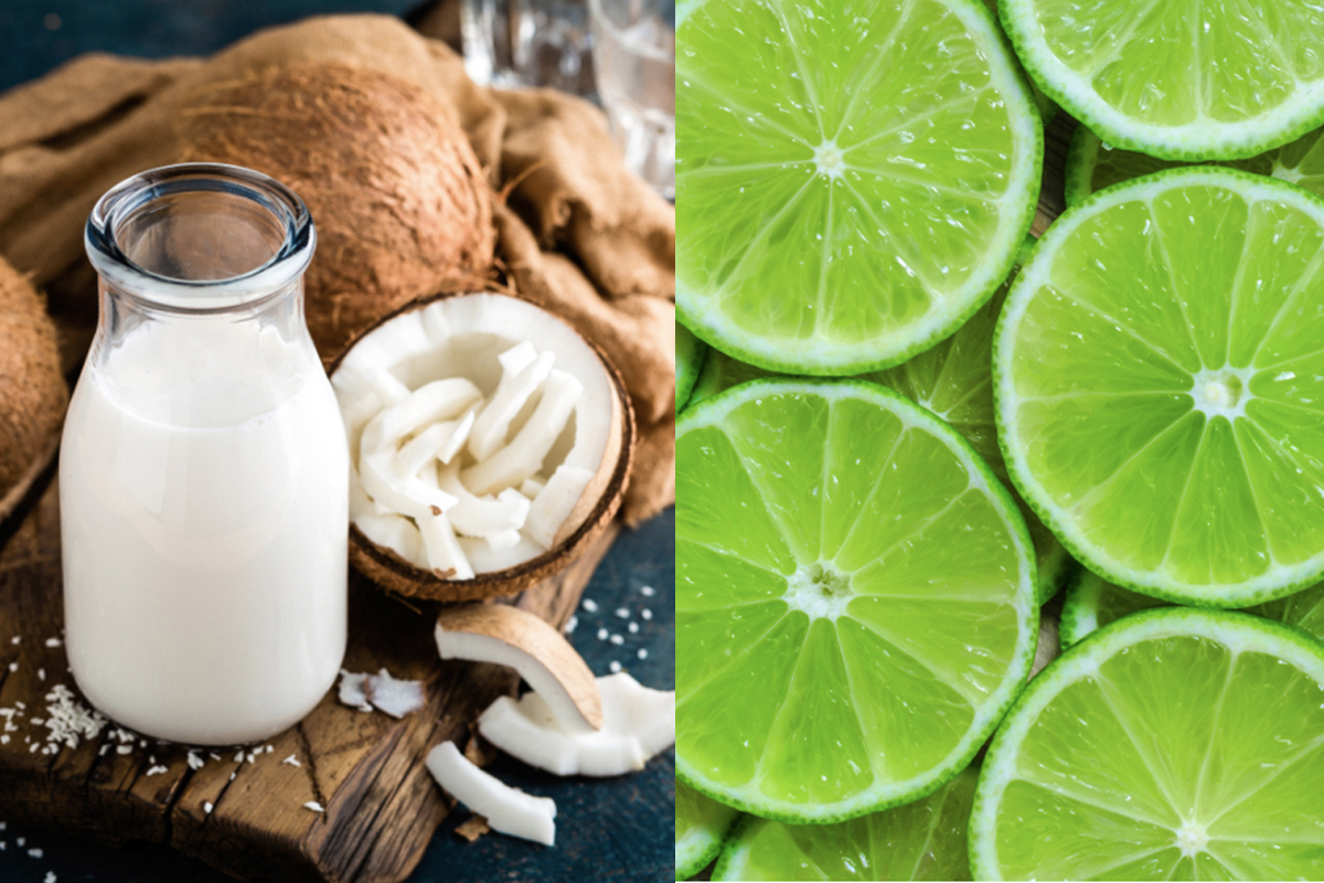 chanh và nước cốt dừa