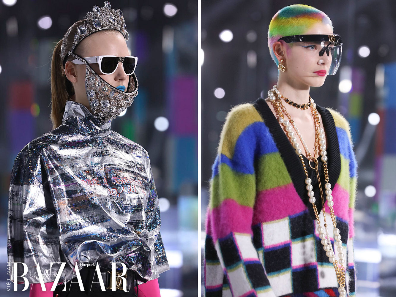Dolce & Gabbana Thu Đông 2021 đưa thế giới ảo lên sàn diễn thời trang