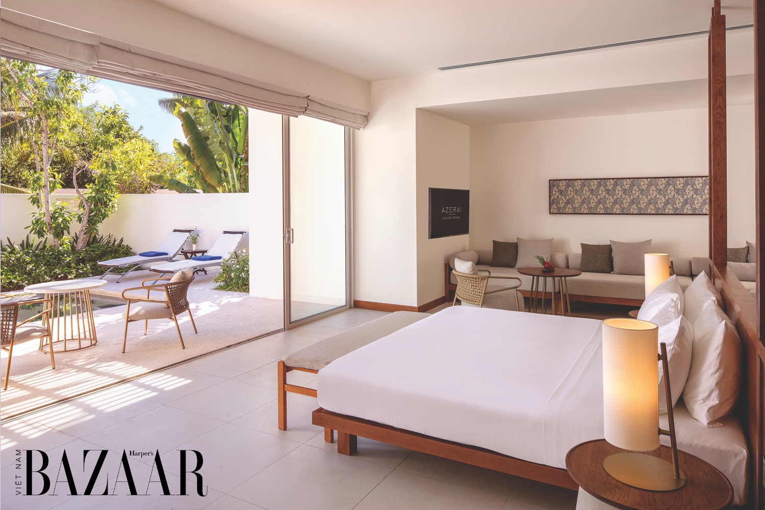 Phòng suite thượng hạng rộng 65m2, suite có hồ bơi rộng 130m2. Azerai Ke Ga Bay