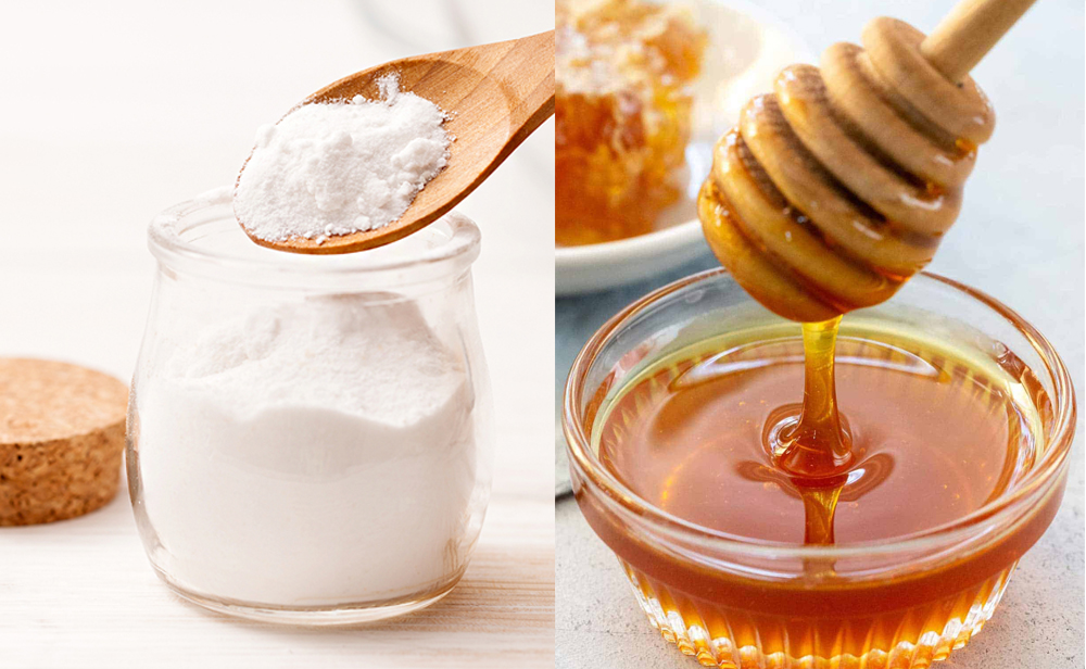 Mặt nạ baking soda + mật ong