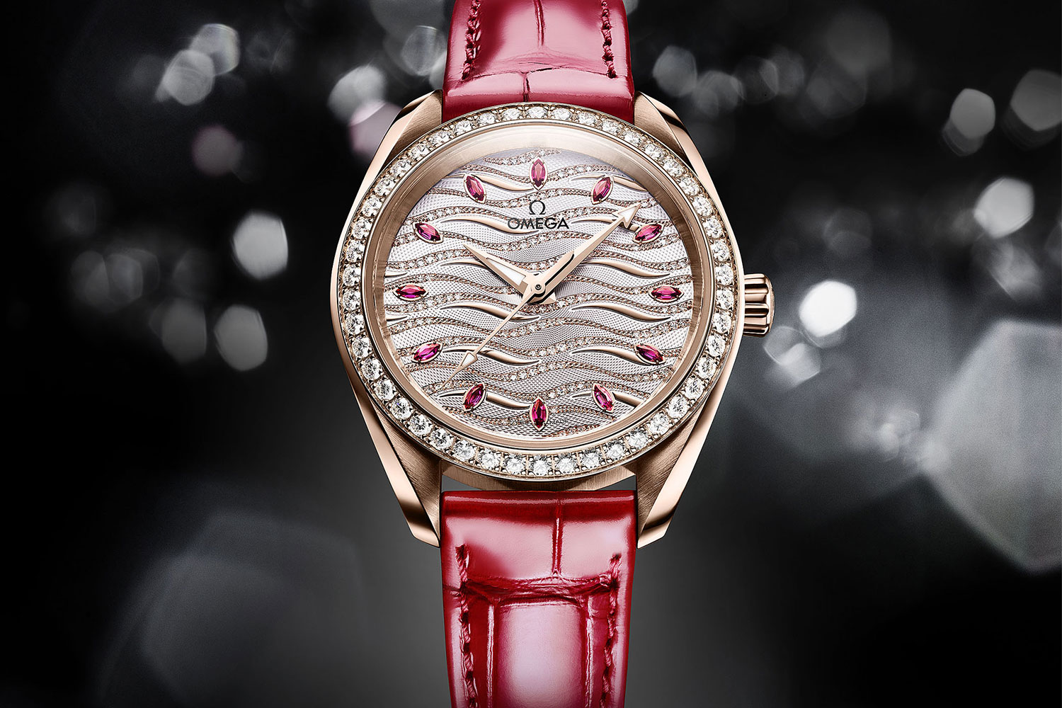 Đồng hồ OMEGA Seamaster Aqua Terra Jewellery nạm kim cương và hồng ngọc