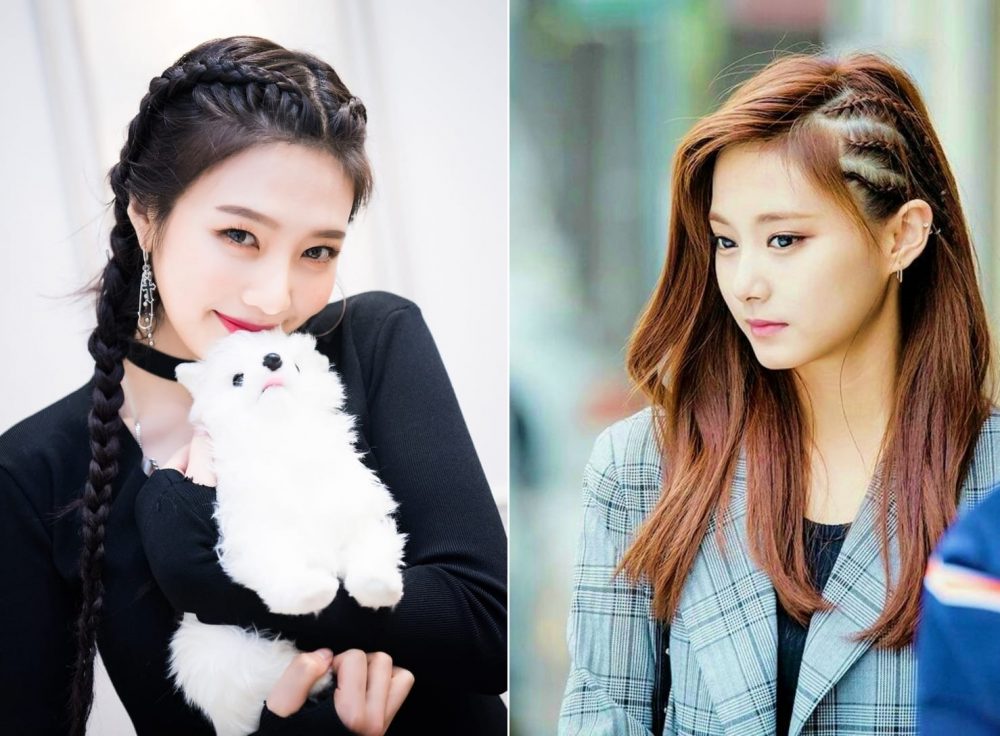 Joy của Red Velvet (trái) và Tzuyu (Twice)