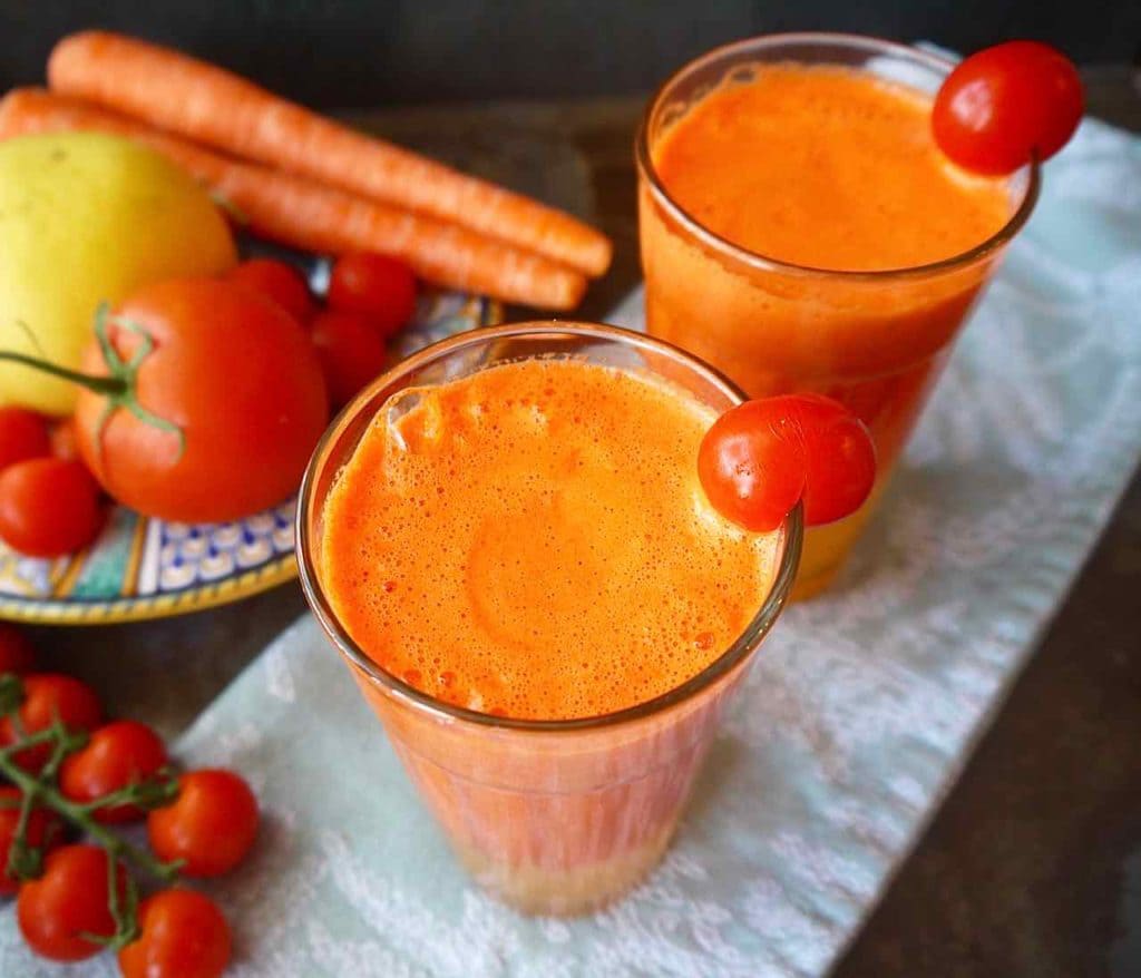 nước ép cà chua cà rốt