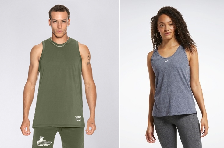 mix áo tank top nữ - nam thể thao 