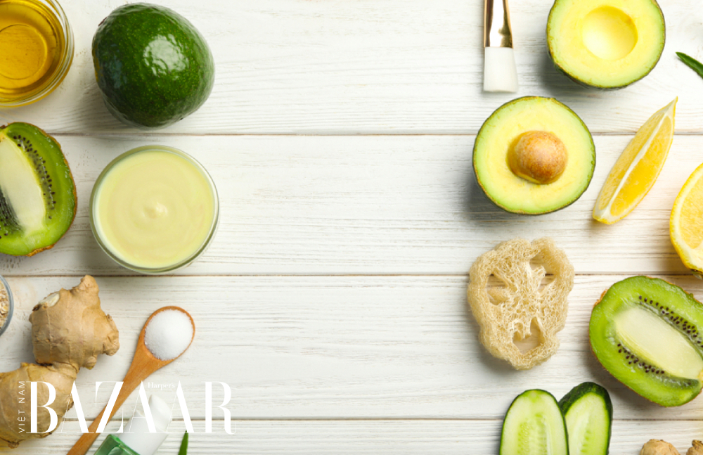 Mặt nạ bơ kiwi thải độc da từ thiên nhiên