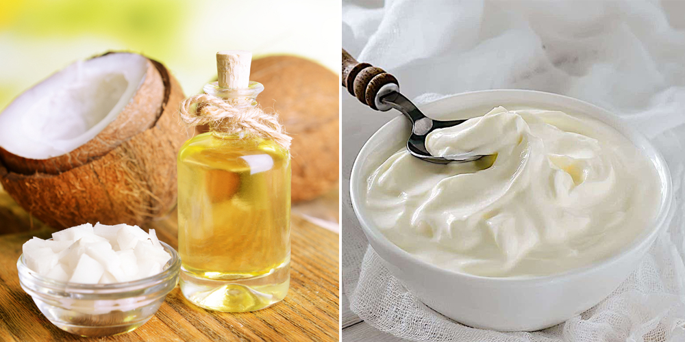 Mặt nạ dưỡng môi bằng dầu dừa, sữa chua không đường