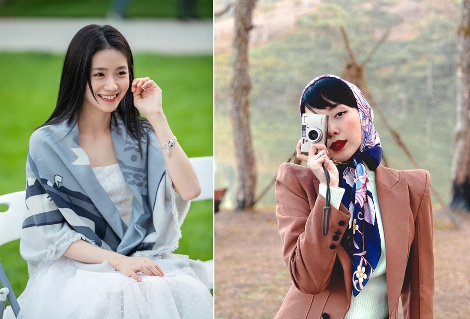 Phối đồ khi đi Đà Lạt với khăn choàng cổ