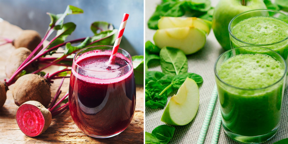 củ dền mix cải bó xôi