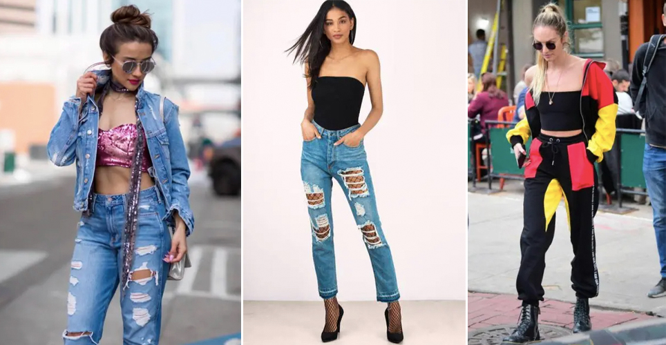 áo ống phối với quần jean, quần jogger