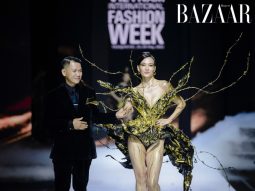 Anh Thư dát vàng lên người, trình diễn BST Infinity của Hoàng Minh Hà