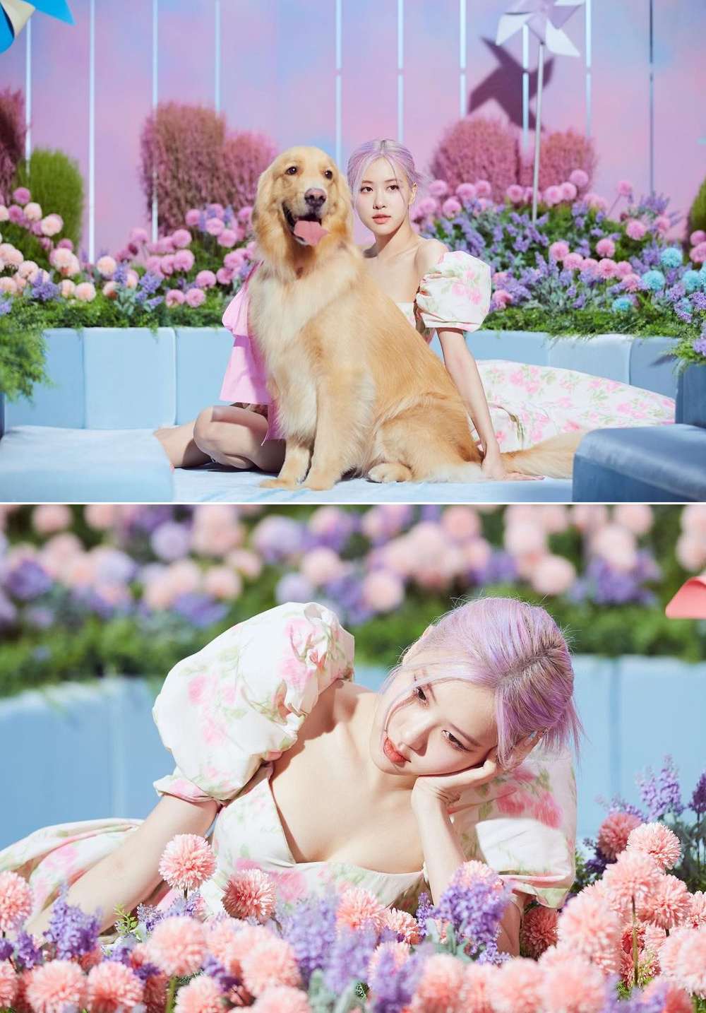 Rose (BLACKPINK) phối họa tiết hoa