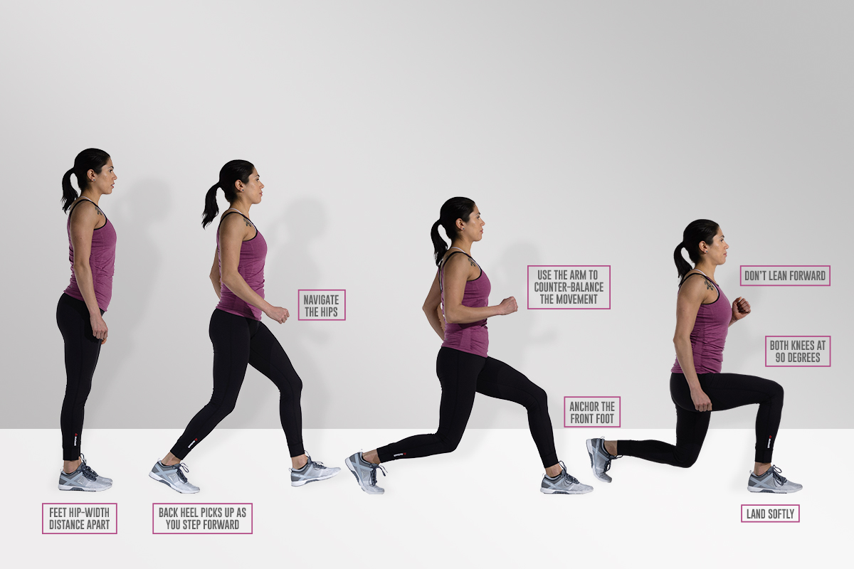 Front Lunge – Bài tập LISS cardio