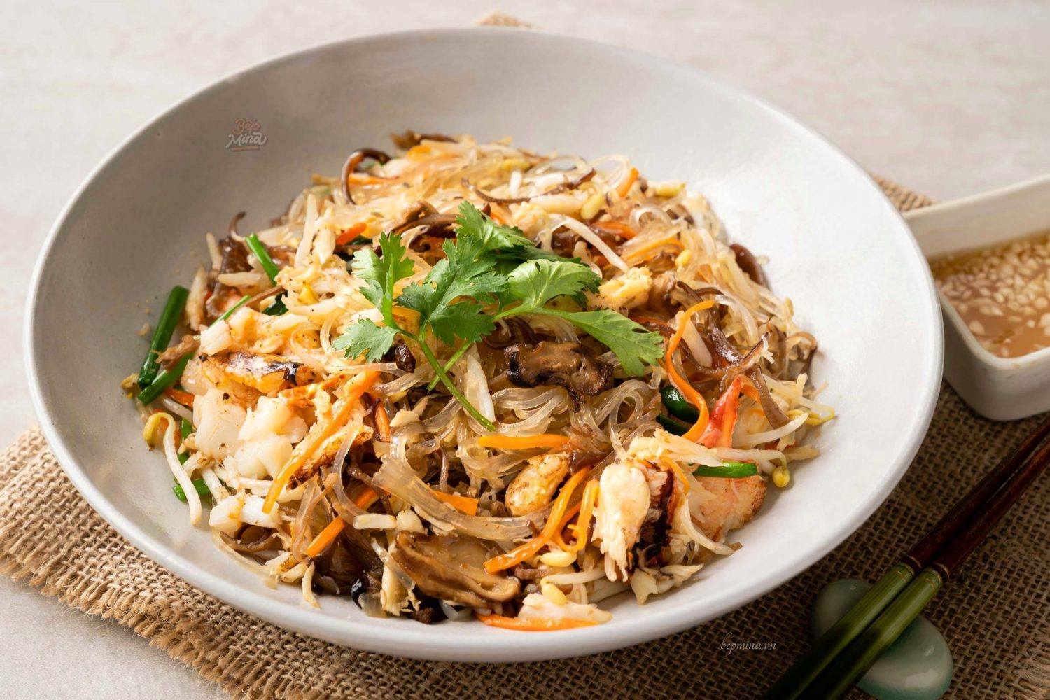 Miến xào cua