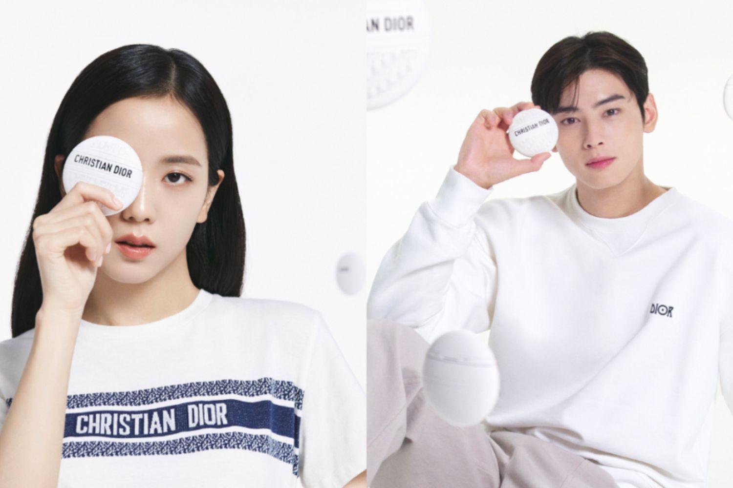Jisoo và Cha EunWoo trong chiến dịch Dior Le Baume.