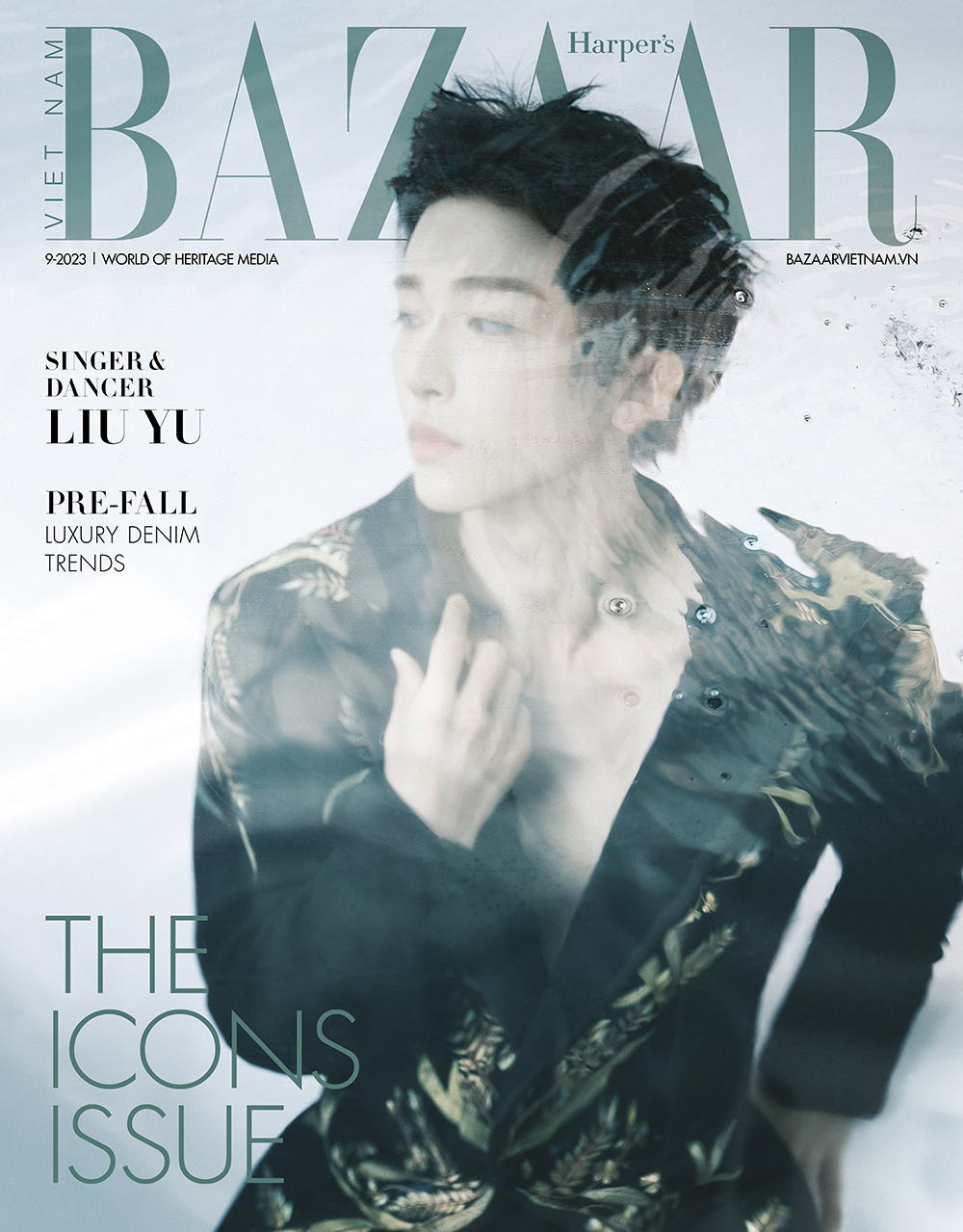 Lưu Vũ trên trang bìa Harper’s Bazaar Việt Nam 9/23.
