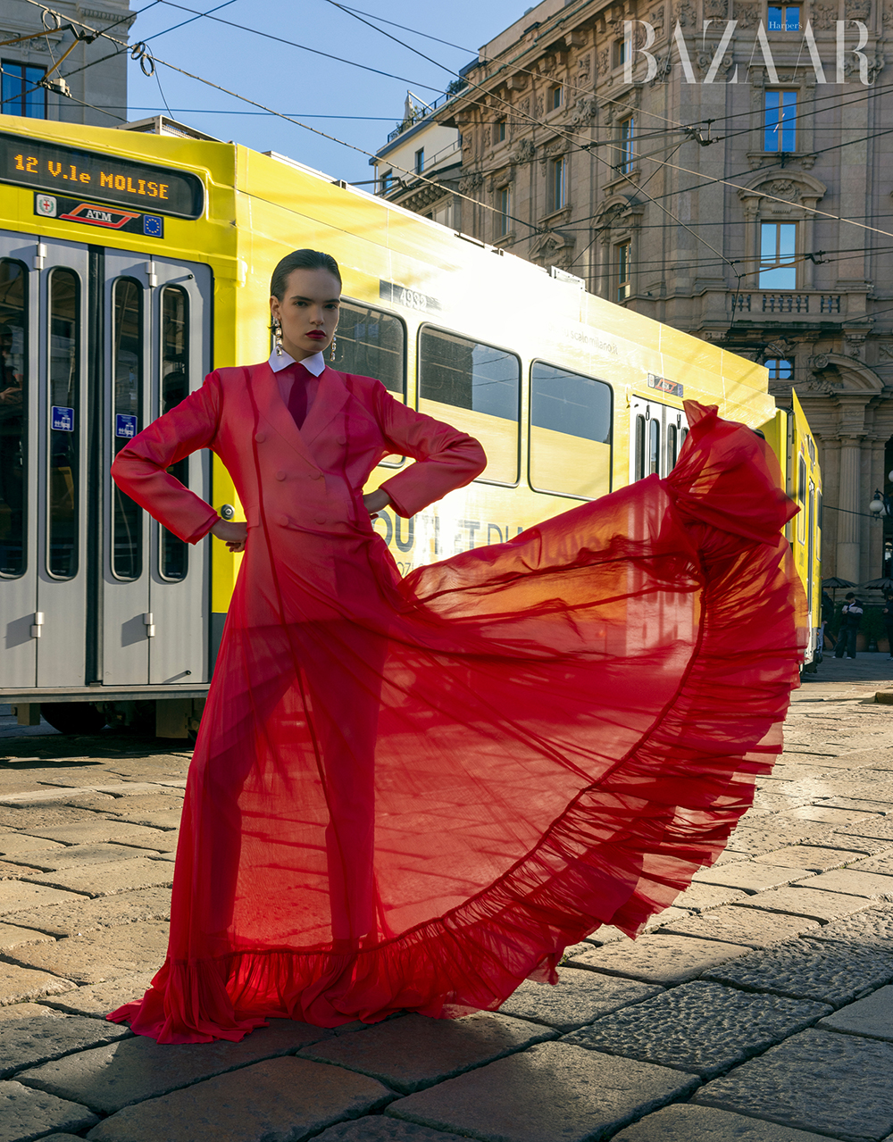 Model Uliana Grashchenkova in Milan. Photographer: Domenico Donadio 4.