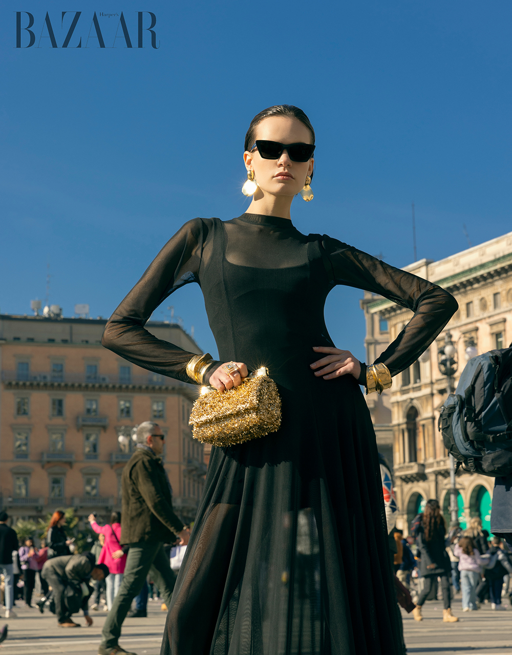 Model Uliana Grashchenkova in Milan. Photographer: Domenico Donadio 3.