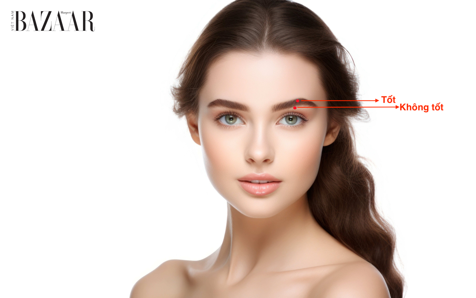Những vị trí nốt ruồi xấu trên mặt phụ nữ ở lông mày