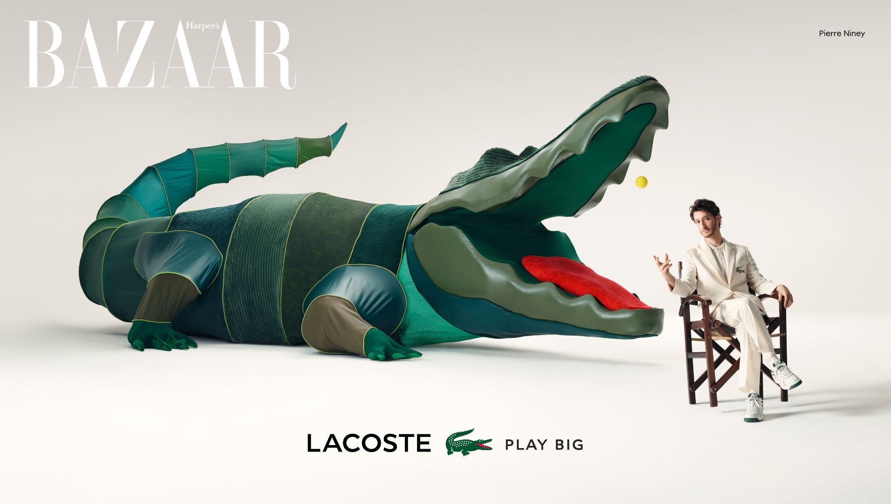 Diễn viên Pierre Niney trong chiến dịch Lacoste: Play Big