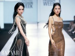 Hoa hậu Hương Giang và Bùi Quỳnh Hoa đụng độ nhan sắc trên sàn catwalk AVIFW