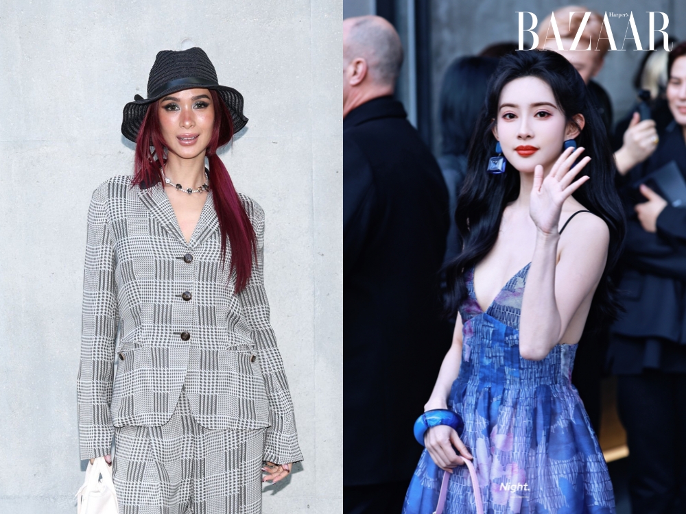 Mạnh Tử Nghĩa và Heart Evangelista, hai quý cô thanh lịch tại Emporio Armani Thu Đông 2025