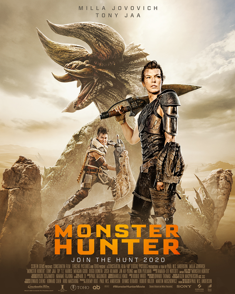 Các tập phim có sự tham gia của Milla Jovovich: Thợ săn quái vật – Monster hunter (2020)