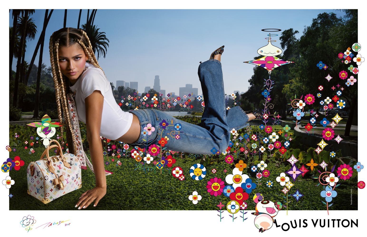 Zendaya, biểu tượng thời trang thế hệ mới khi quảng bá cho bộ sưu tập Louis Vuitton x Murakami.