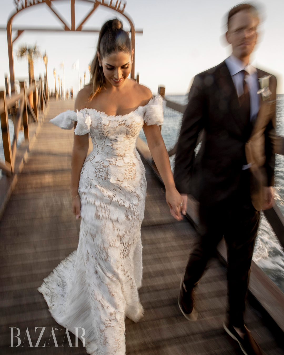 The fashion wedding would become some of the most iconic images of the entire celebration.