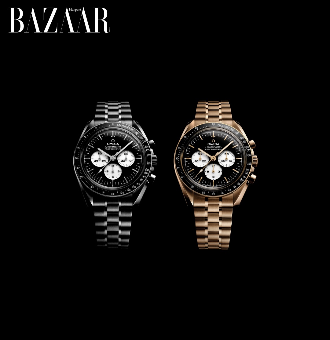 Đồng hồ OMEGA Speedmaster Moonwatch Professional mới, với cấu hình mặt số Panda đảo ngược giữa hai sắc thái đen và trắng.